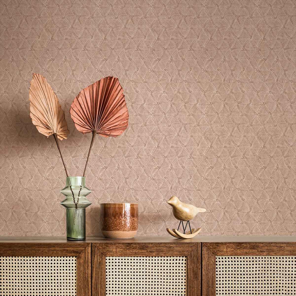 wright-rose-gold-textured-triangle-wallpaper-york-wallcoverings-2970-26118 - York Wallcoverings Wallpaper