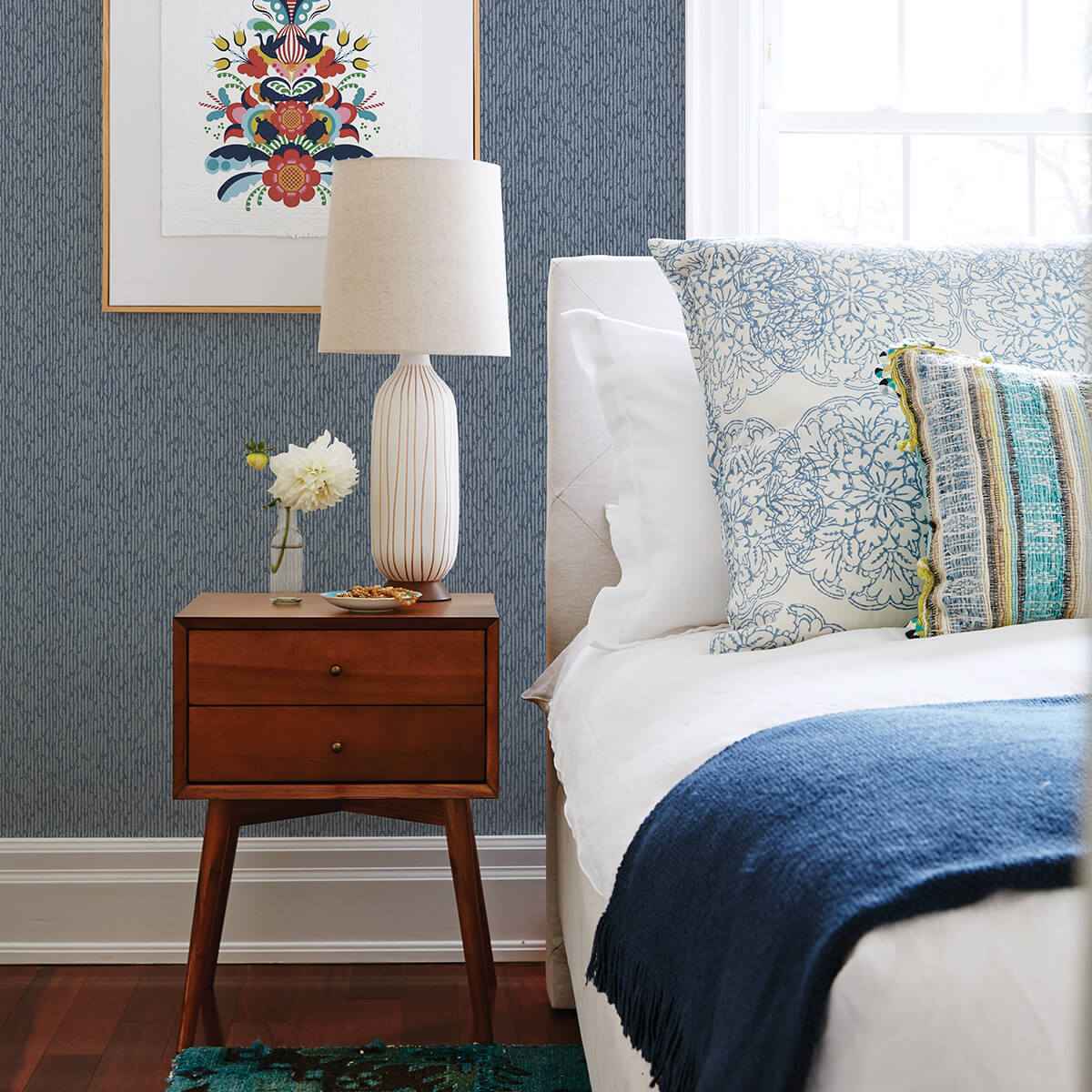 Mackintosh Indigo Textural Wallpaper - York Wallcoverings - 2970-26127 - York Wallcoverings Wallpaper