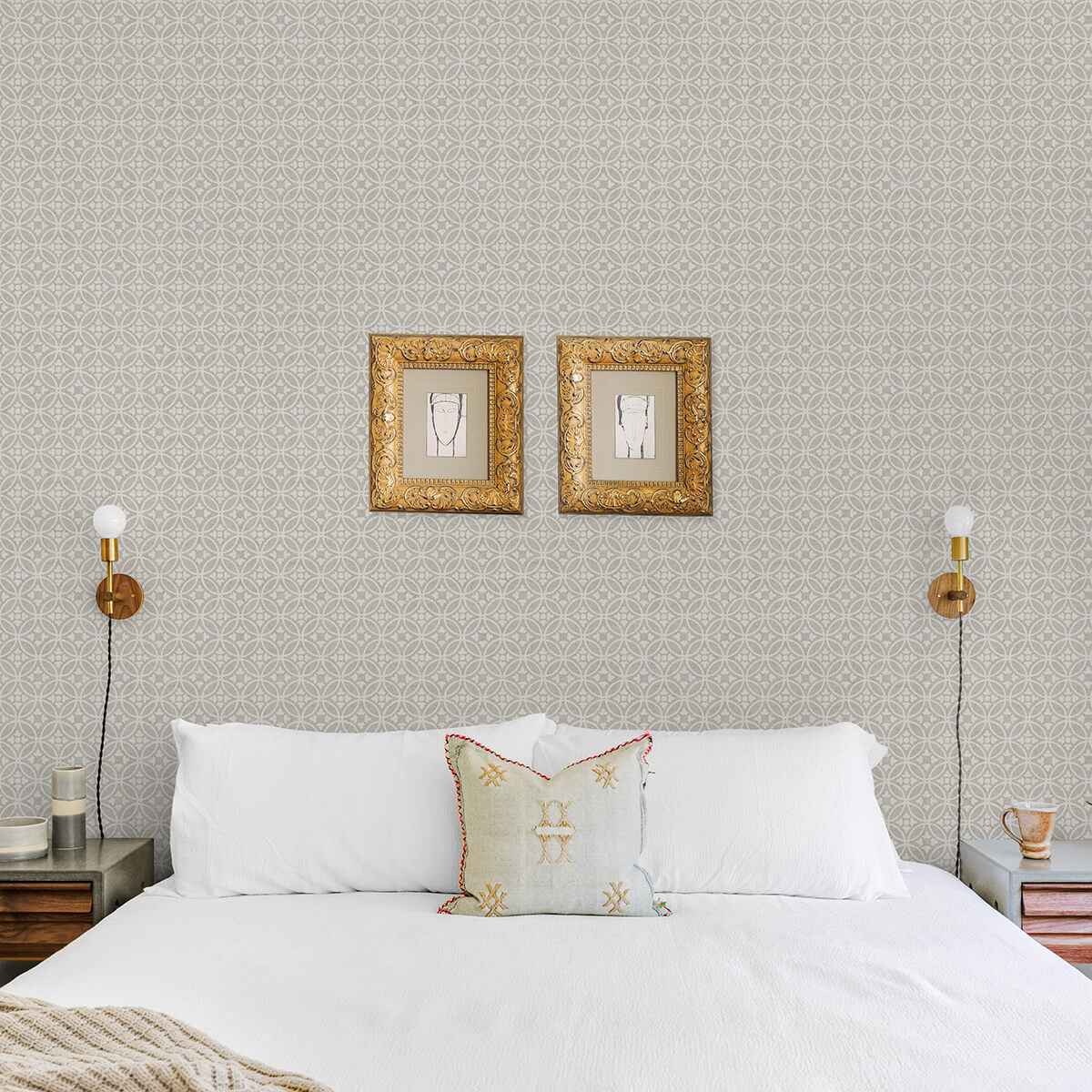 Larsson Grey Ogee Wallpaper - York Wallcoverings - 2970-26135 - York Wallcoverings Wallpaper