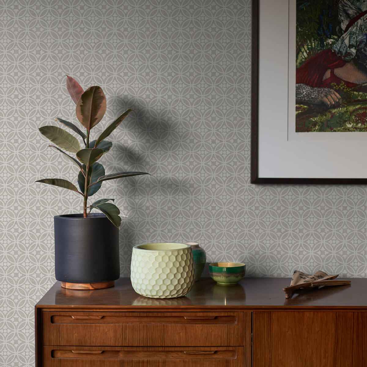 larsson-grey-ogee-wallpaper-york-wallcoverings-2970-26135 - York Wallcoverings Wallpaper