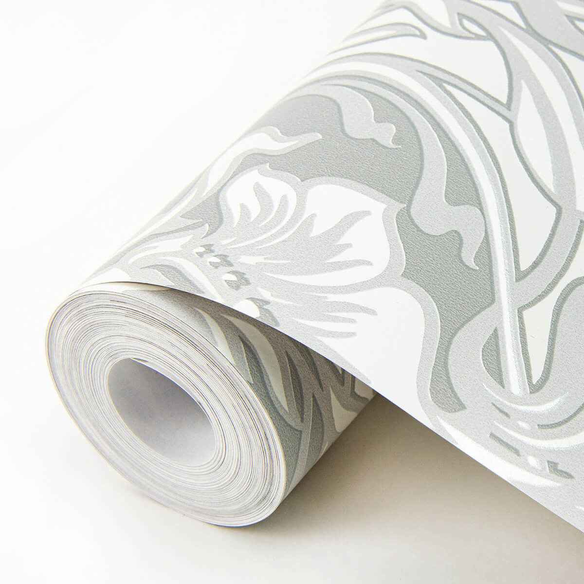 mucha-off-white-botanical-ogee-wallpaper-york-wallcoverings-2970-26149 - York Wallcoverings Wallpaper