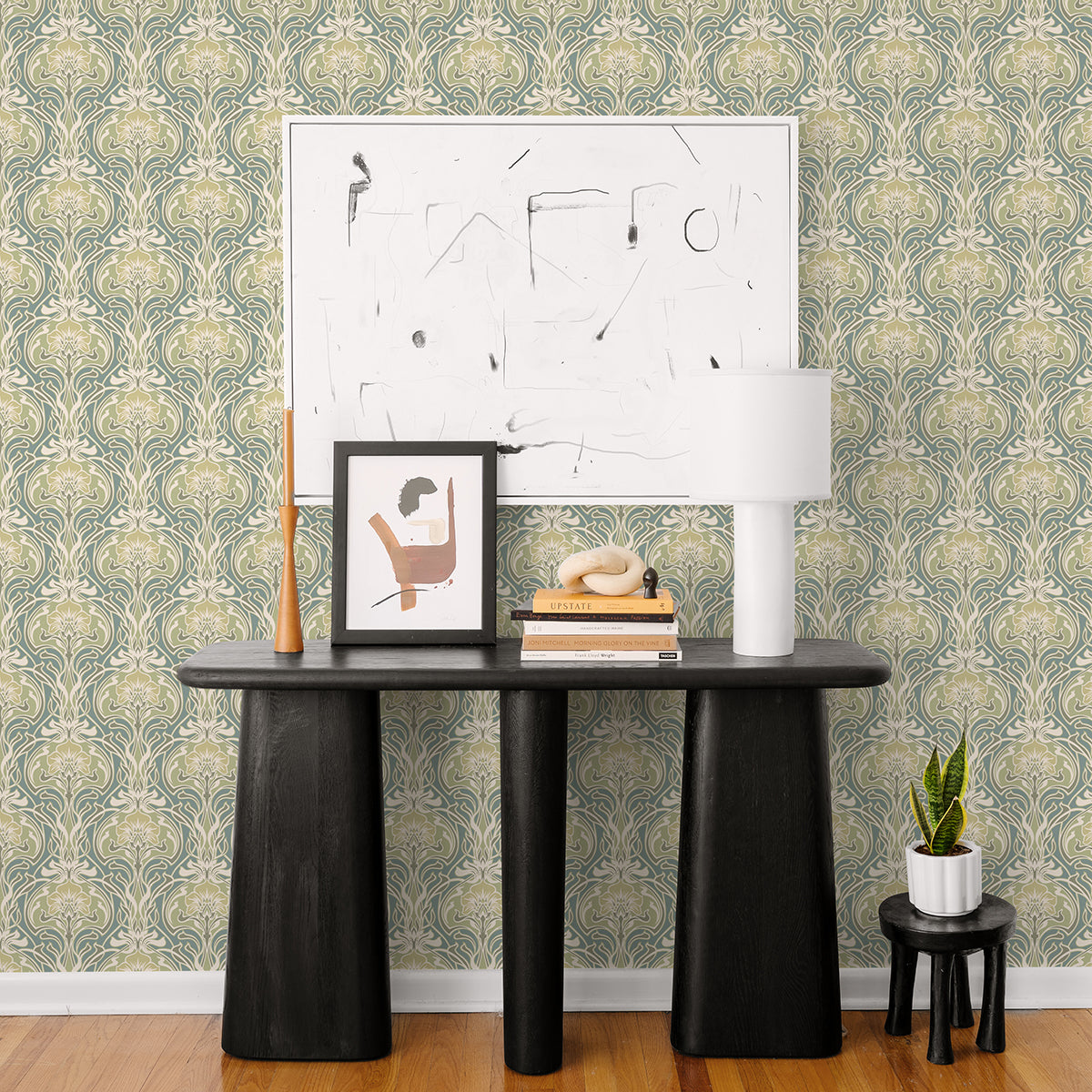 mucha-teal-botanical-ogee-wallpaper-york-wallcoverings-2970-26151