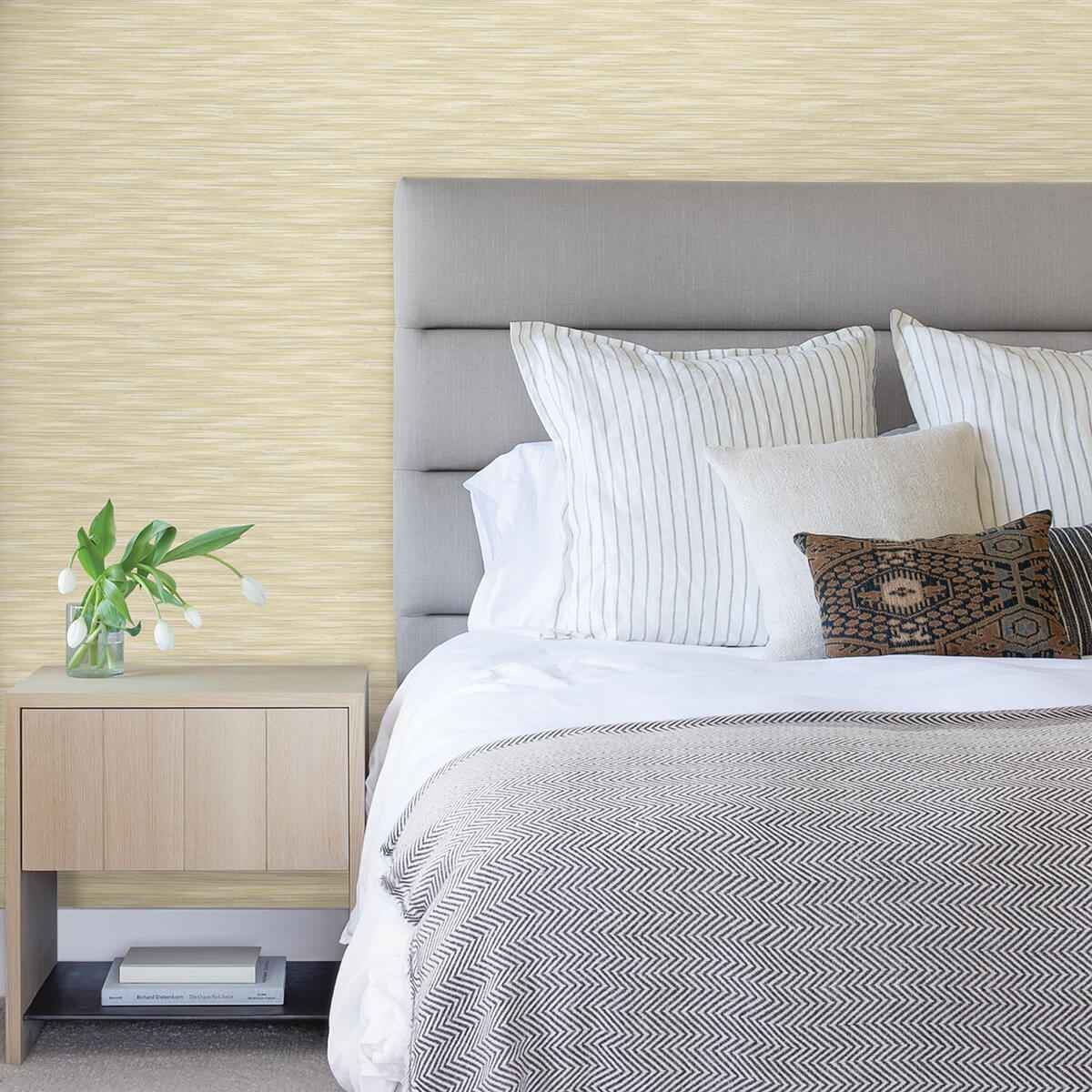 benson-yellow-variegated-stripe-wallpaper-york-wallcoverings-2970-26156 - York Wallcoverings Wallpaper