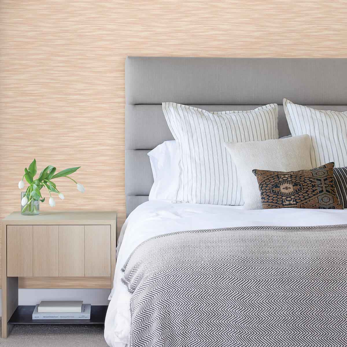 benson-coral-variegated-stripe-wallpaper-york-wallcoverings-2970-26159 - York Wallcoverings Wallpaper