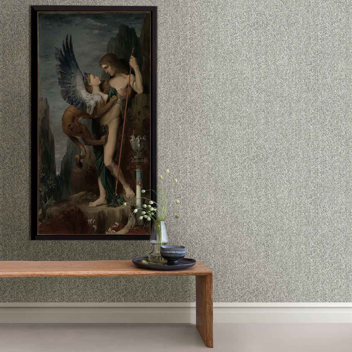 ashbee-dark-grey-tweed-wallpaper-york-wallcoverings-2970-26163 - York Wallcoverings Wallpaper