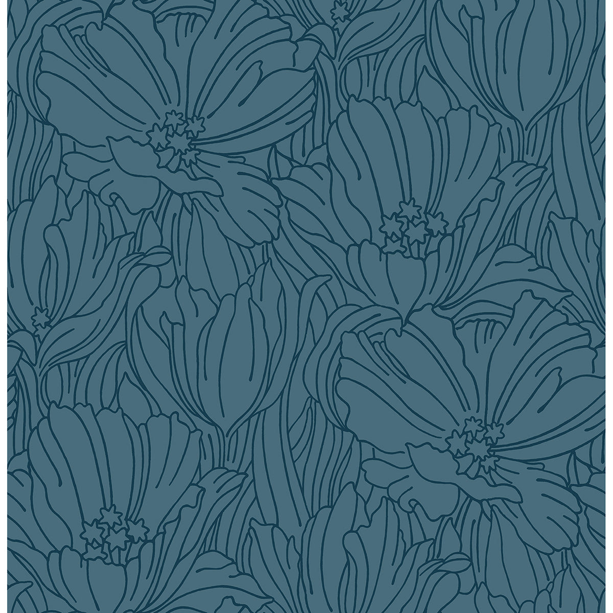 selwyn-flock-dark-blue-floral-wallpaper-york-wallcoverings-2970-87356