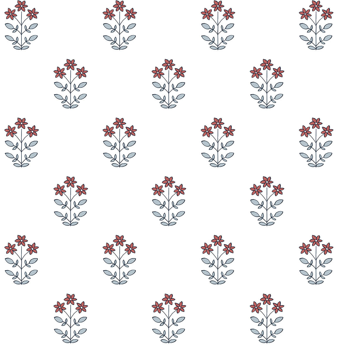 kit-red-floral-wallpaper-york-wallcoverings-ast4361 - York Wallcoverings Wallpaper