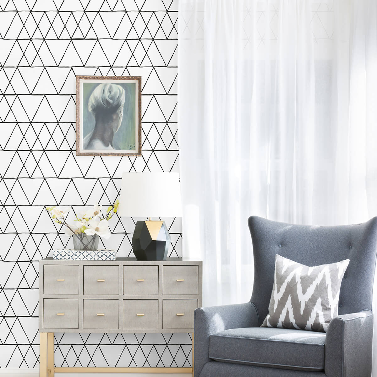 minimalistic-and-chic-this-black-and-white-geometric-wallpaper-is-a-must-have-for-the-modern-home-bl-york-wallcoverings-nus4379 - York Wallcoverings Wallpaper