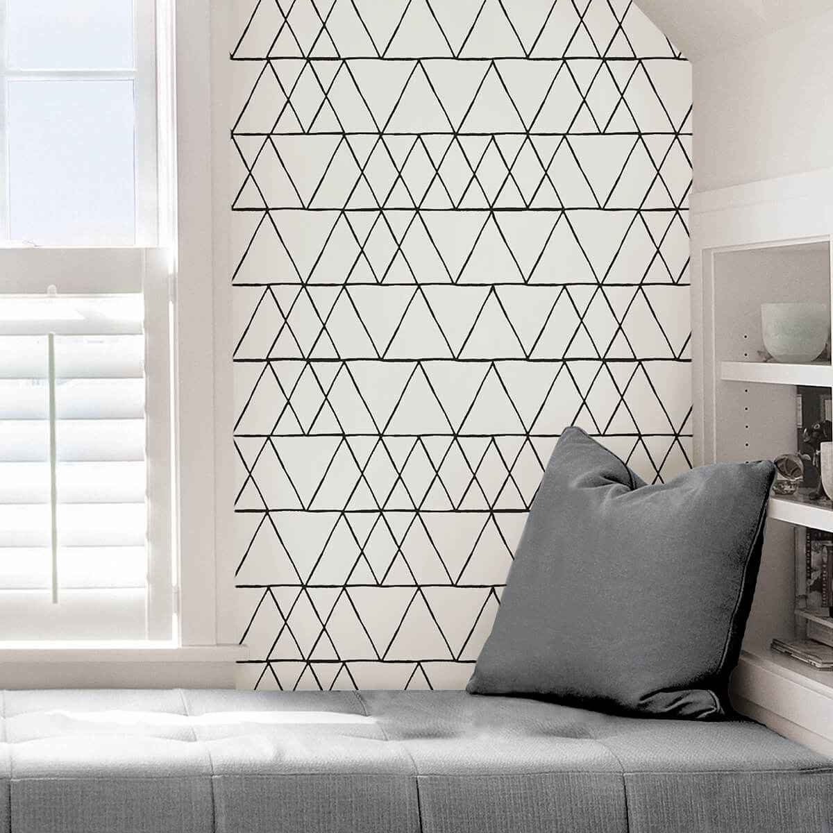 Black Harris Peel & Stick Wallpaper - York Wallcoverings - NUS4379 - York Wallcoverings Wallpaper
