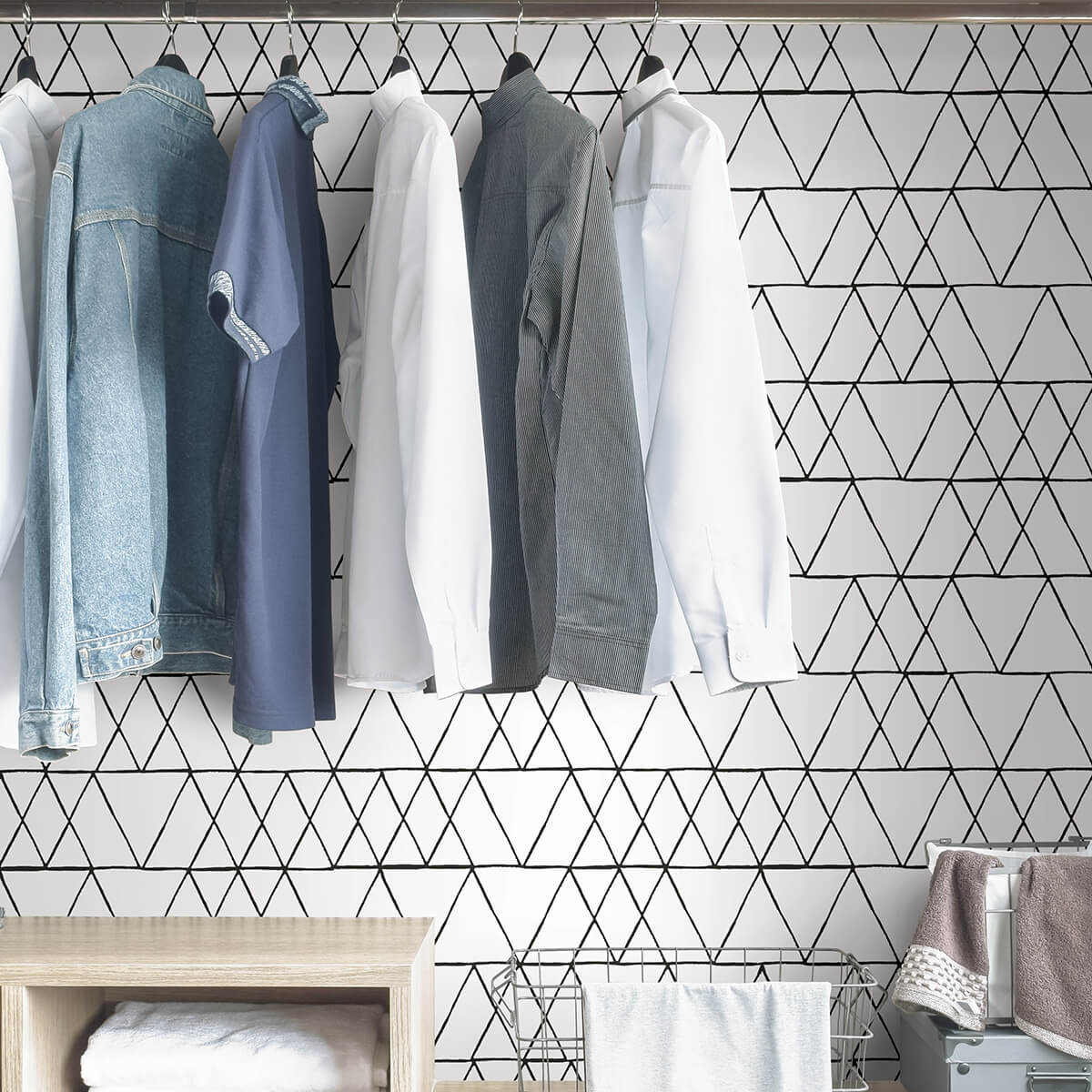 minimalistic-and-chic-this-black-and-white-geometric-wallpaper-is-a-must-have-for-the-modern-home-bl-york-wallcoverings-nus4379 - York Wallcoverings Wallpaper