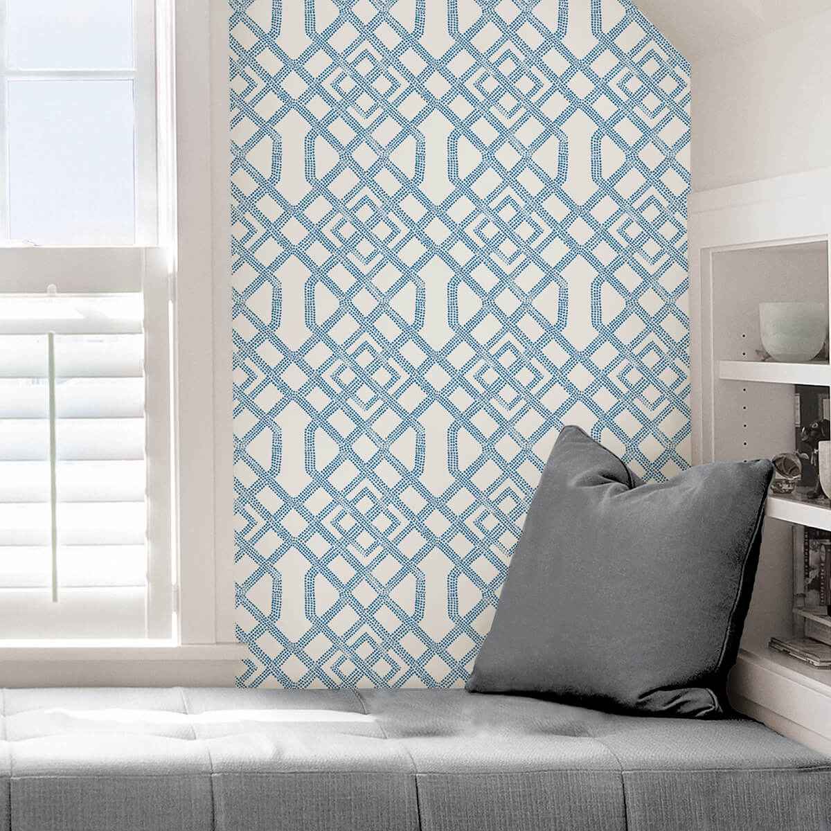 Blue Tanner Peel & Stick Wallpaper - York Wallcoverings - NUS4384 - York Wallcoverings Wallpaper