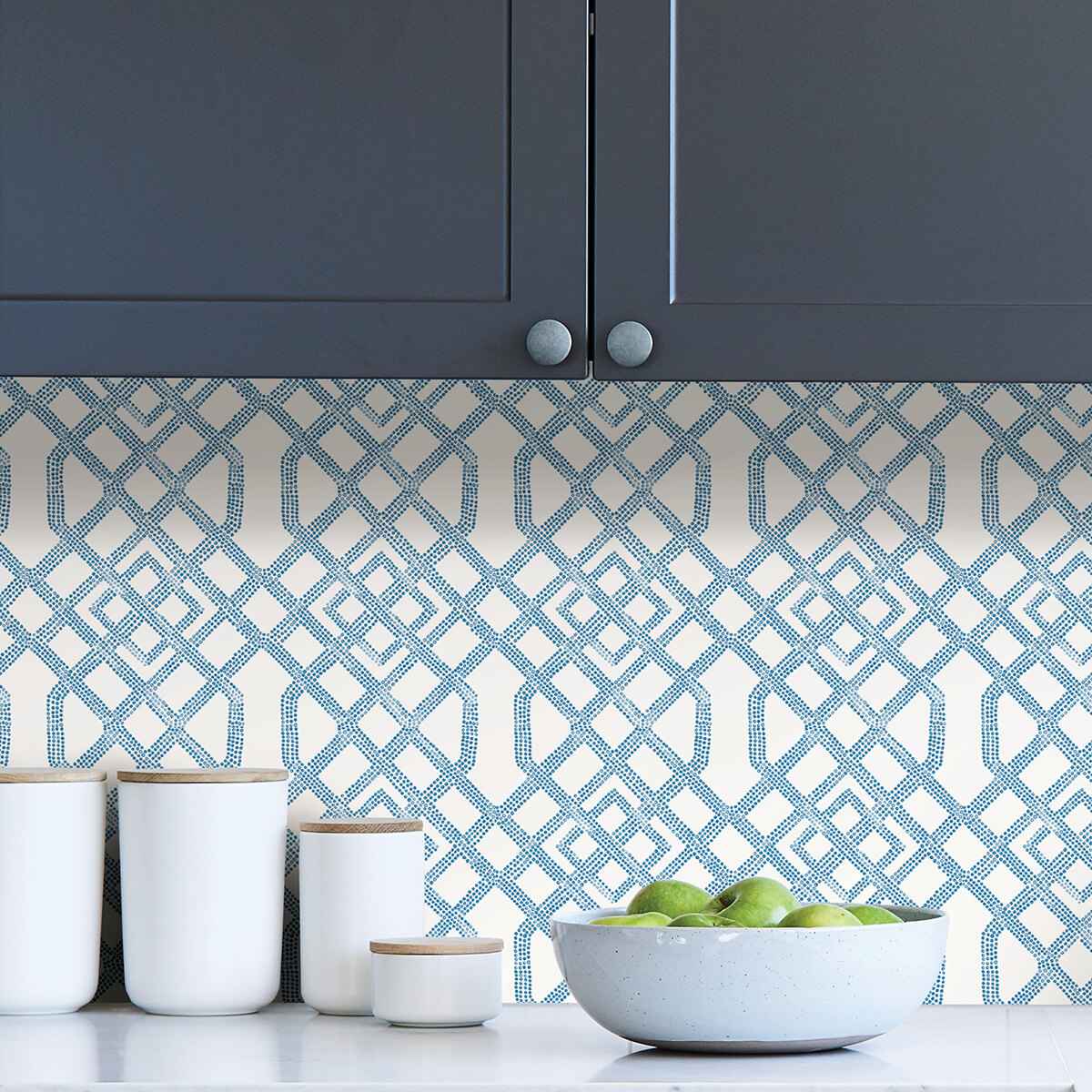 Blue Tanner Peel & Stick Wallpaper - York Wallcoverings - NUS4384 - York Wallcoverings Wallpaper