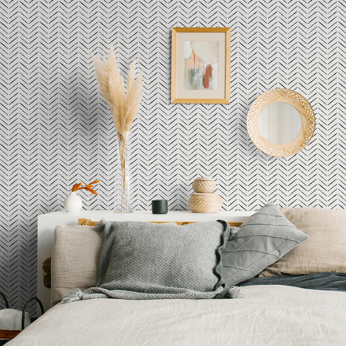 modern-and-chic-this-geometric-design-is-a-timeless-option-for-your-wall-decor-its-black-chevron-pat-york-wallcoverings-nus4387 - York Wallcoverings Wallpaper