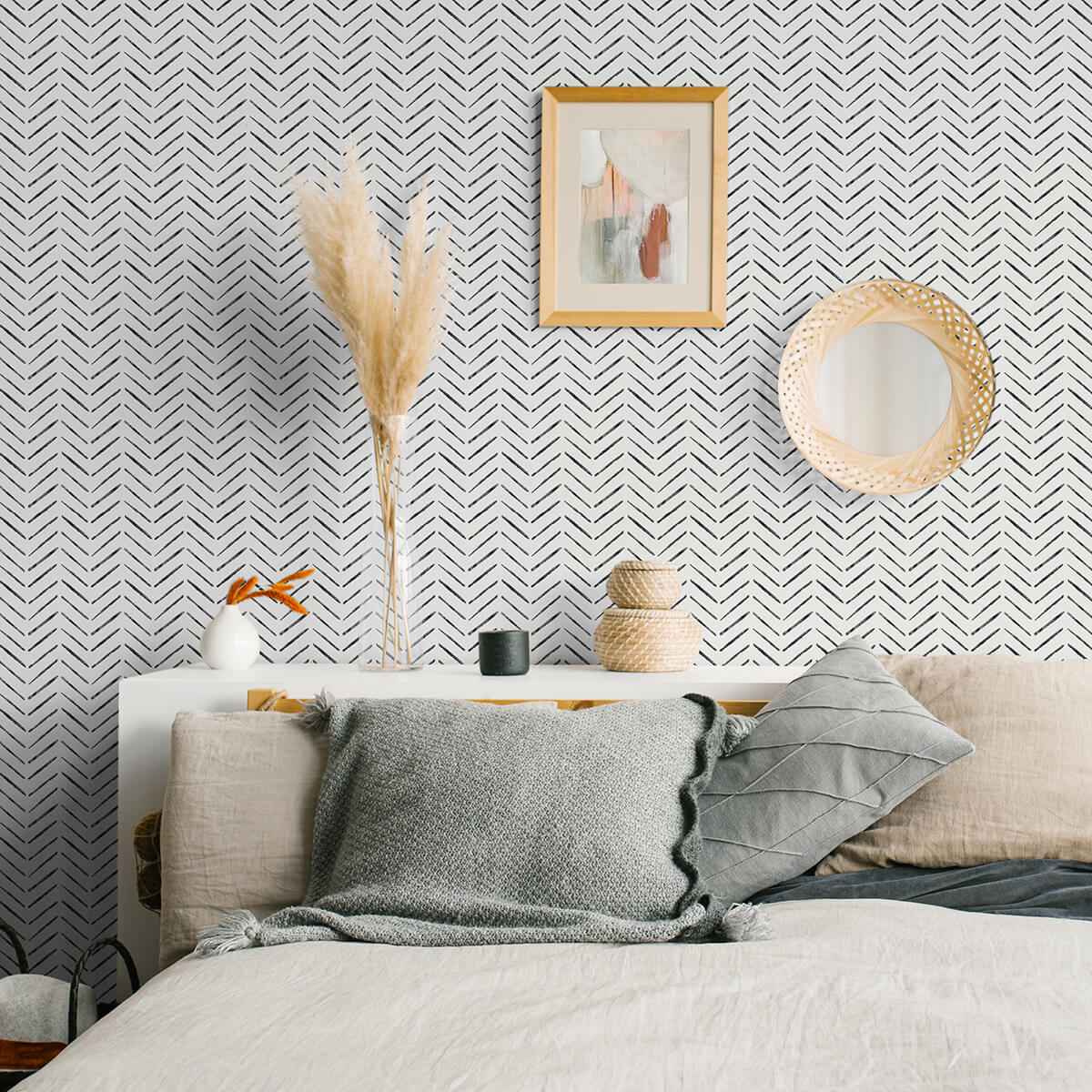 Black Holden Peel & Stick Wallpaper - York Wallcoverings - NUS4387 - York Wallcoverings Wallpaper