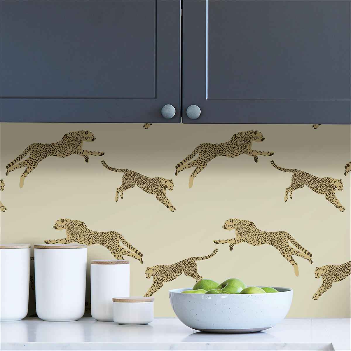 Dune Leaping Cheetah Peel and Stick Wallpaper - York Wallcoverings - SCS4274 - York Wallcoverings Wallpaper