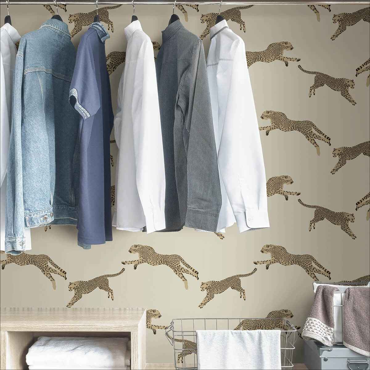 Dune Leaping Cheetah Peel and Stick Wallpaper - York Wallcoverings - SCS4274 - York Wallcoverings Wallpaper