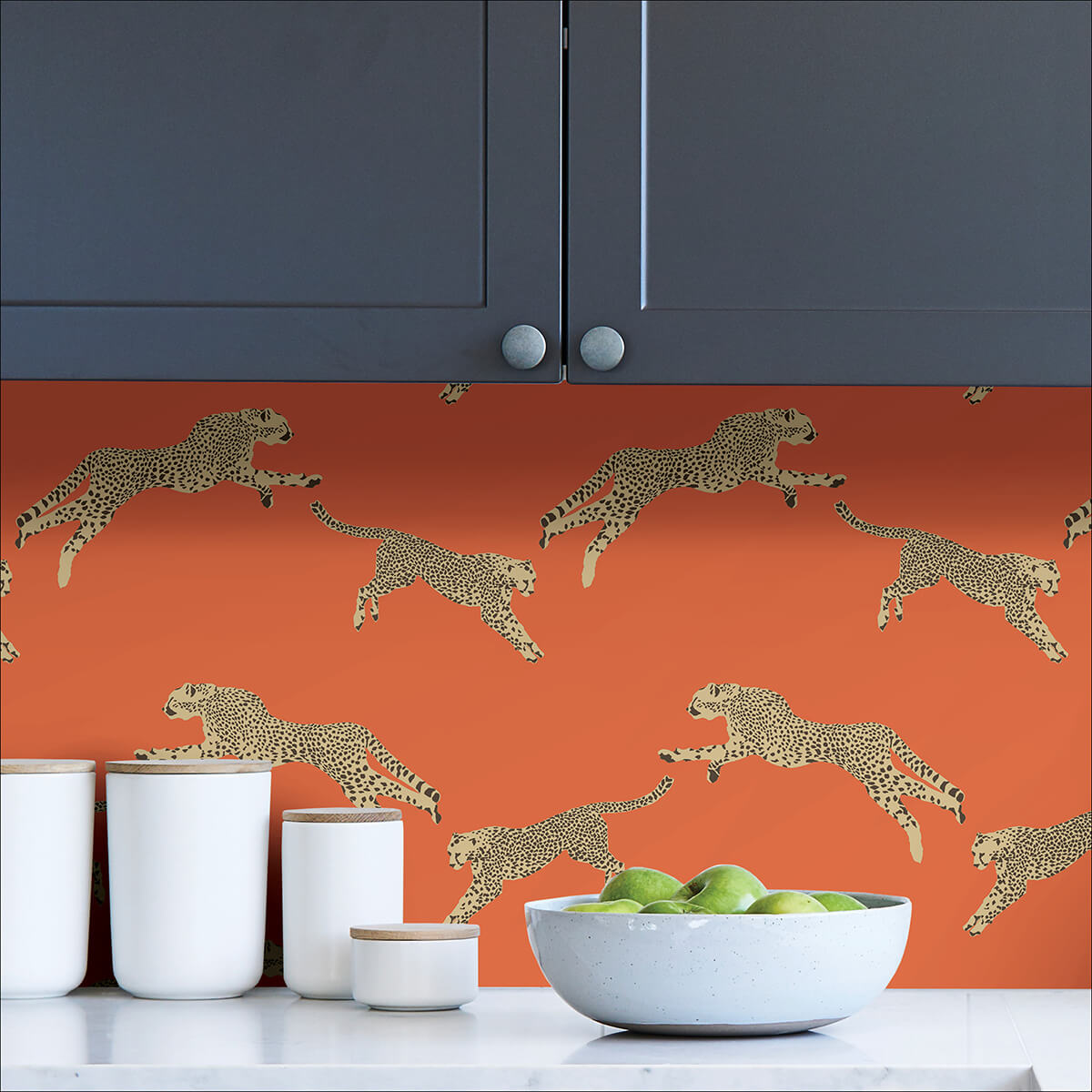 clementine-leaping-cheetah-peel-and-stick-wallpaper-york-wallcoverings-scs4275 - York Wallcoverings Wallpaper