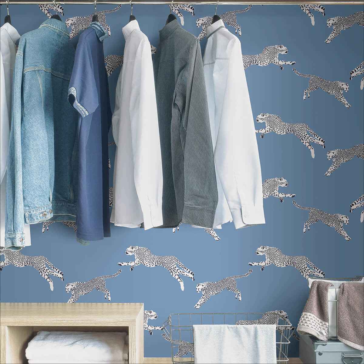 Cloud Nine Leaping Cheetah Peel & Stick - York Wallcoverings - SCS4277 - York Wallcoverings Wallpaper