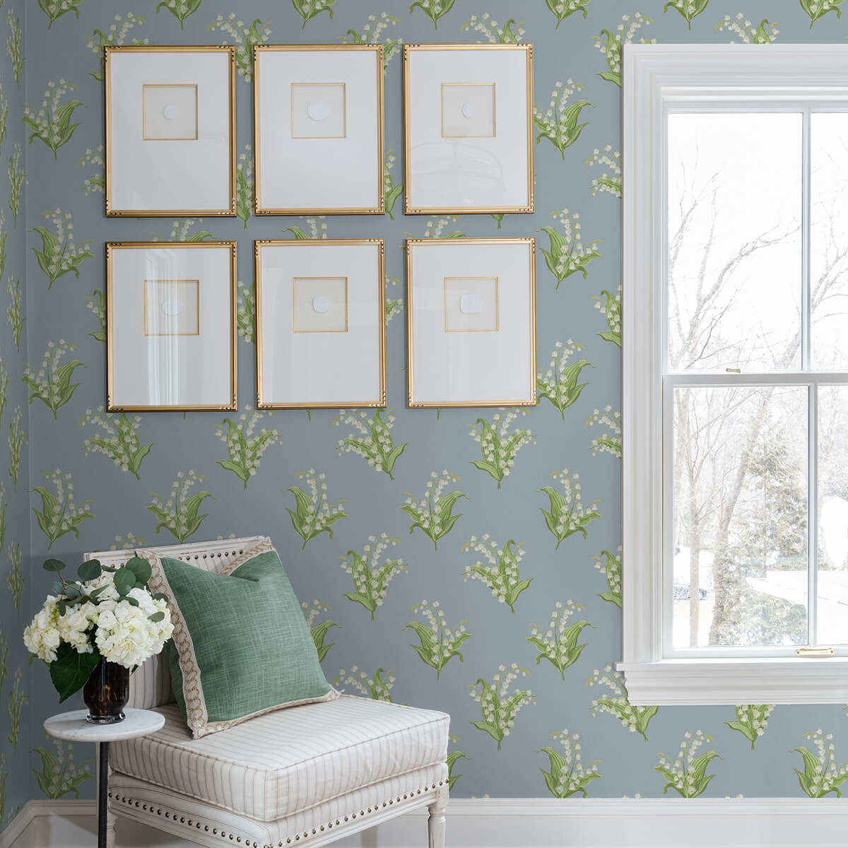 farmington-blue-heather-lily-of-the-valley-wallpaper-york-wallcoverings-ast4339 - York Wallpaper Wallpaper