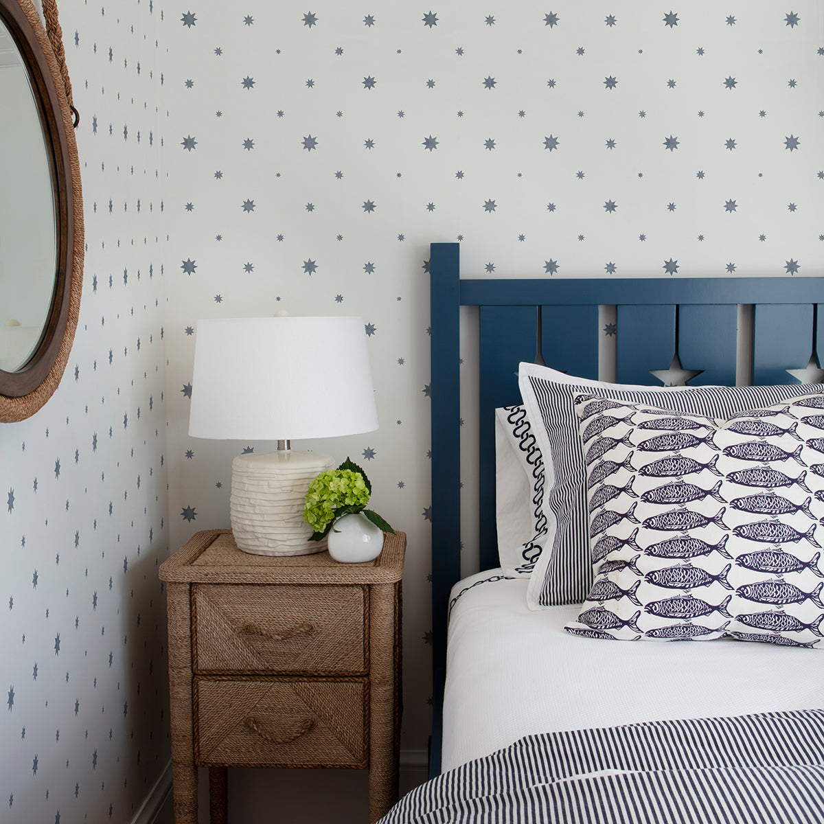 henry-blue-starburst-wallpaper-york-wallcoverings-ast4351 - York Wallcoverings Papel pintado