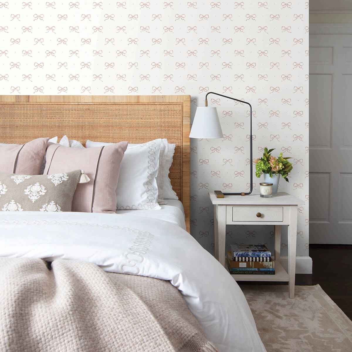 Emma Petal Large Bow Wallpaper - York Wallcoverings - AST4354 - York Wallcoverings Wallpaper