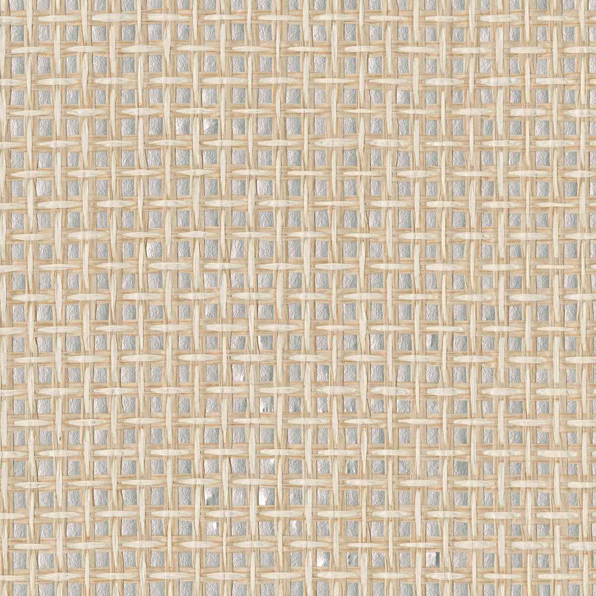 Aki Silver Paper Weave Grasscloth Wallpaper - York Wallcoverings - 2972-54774 - York Wallcoverings Wallpaper
