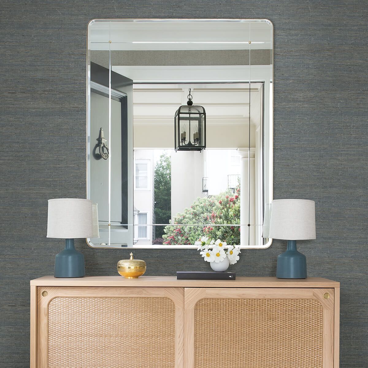 aiko-teal-sisal-grasscloth-wallpaper-york-wallcoverings-2972-86124 - York Wallcoverings Wallpaper