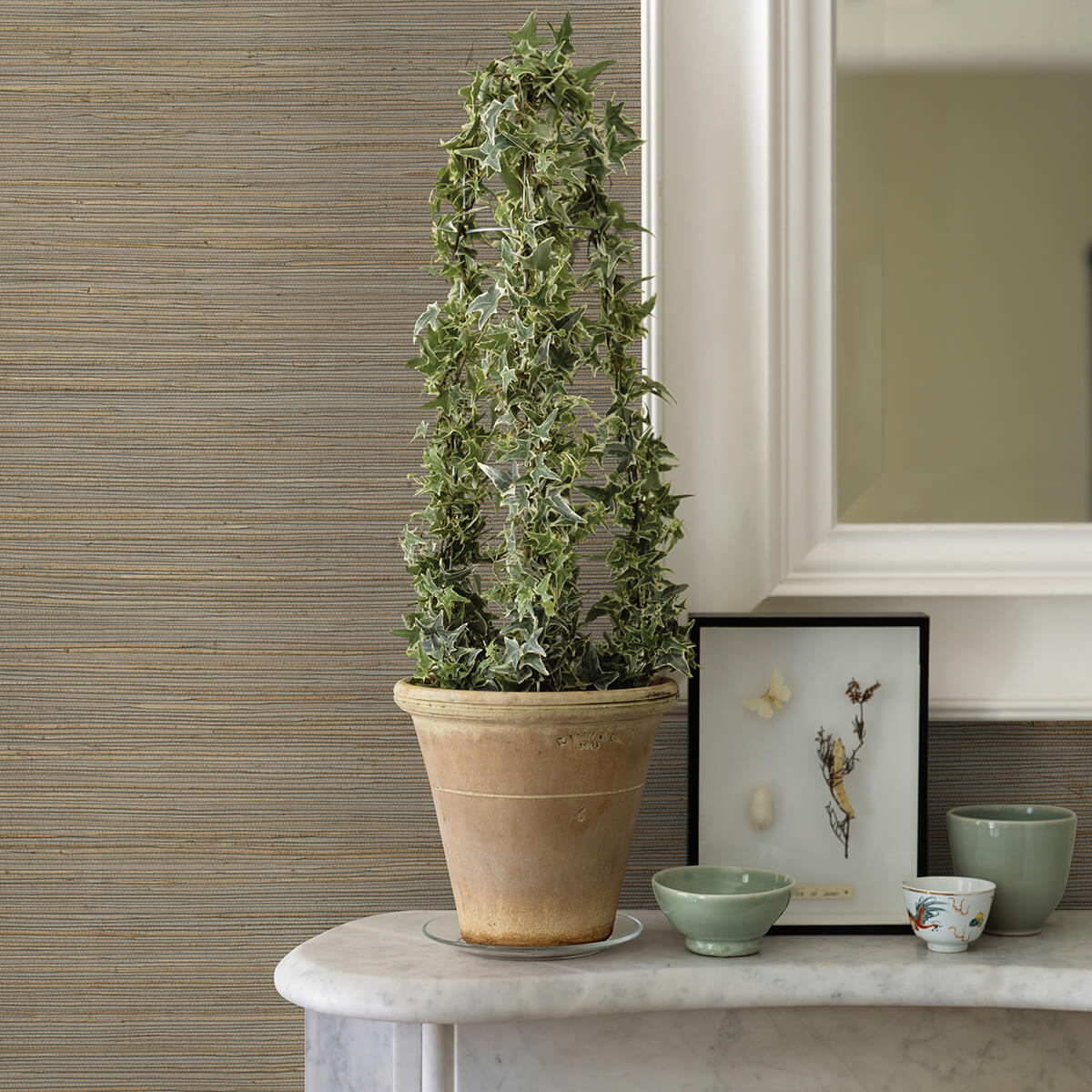 kira-neutral-hemp-grasscloth-wallpaper-york-wallcoverings-2972-86127 - York Wallcoverings Wallpaper