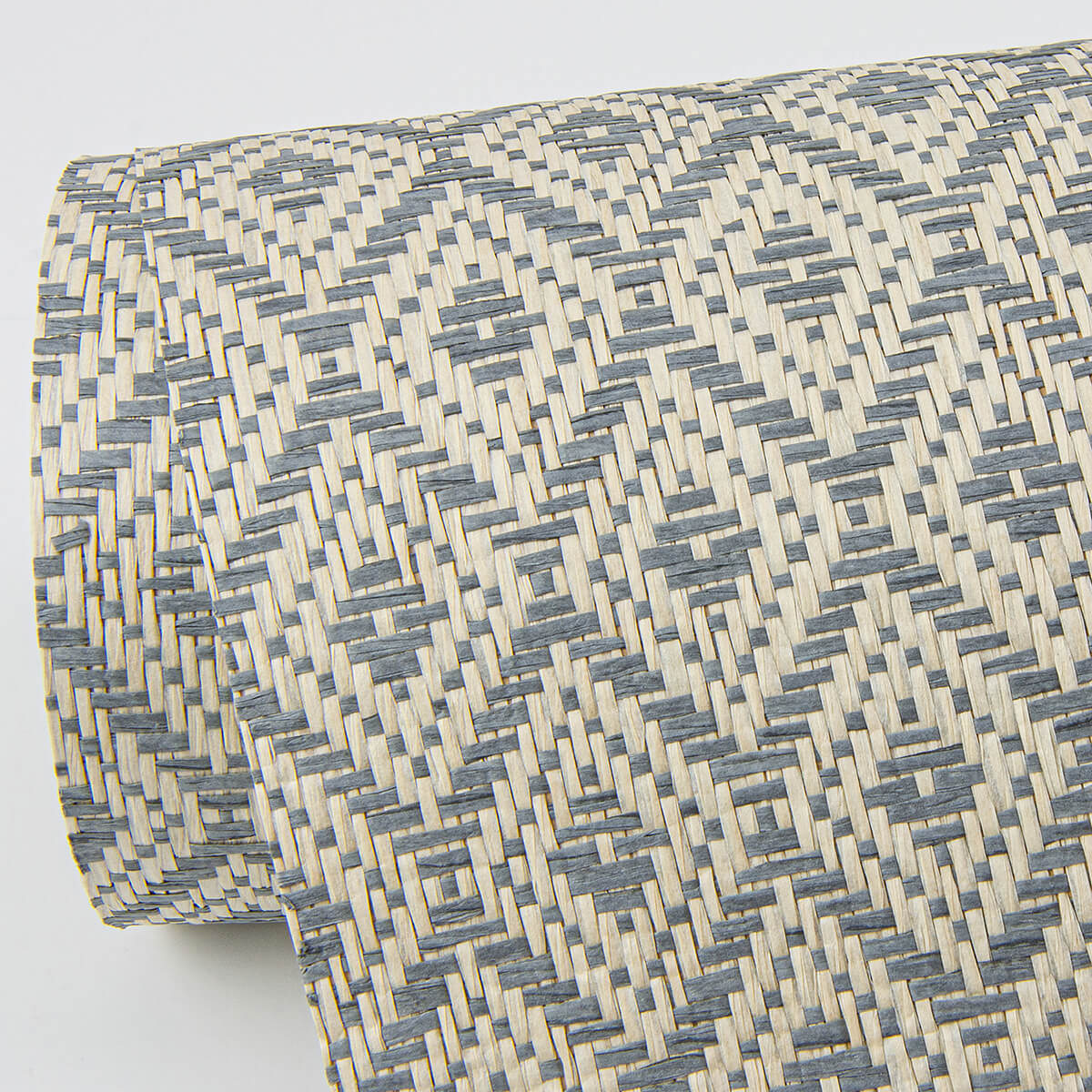 hui-denim-paper-weave-grasscloth-wallpaper-york-wallcoverings-2972-86148 - York Wallcoverings Wallpaper