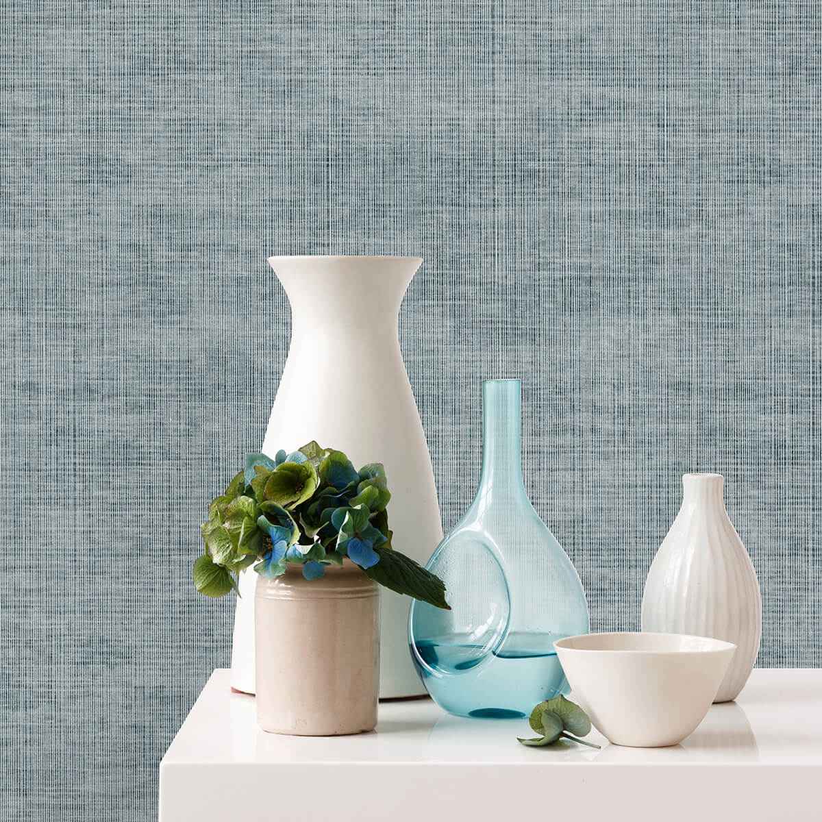 Yawen Blue String Wallpaper - York Wallcoverings - 2972-86172 - York Wallcoverings Wallpaper