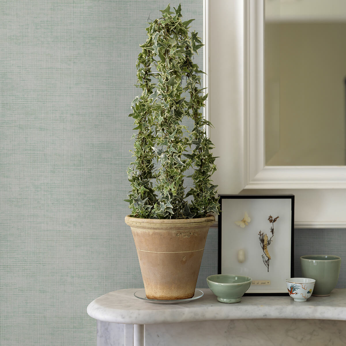 yawen-green-string-wallpaper-york-wallcoverings-2972-86173 - York Wallcoverings Papel pintado