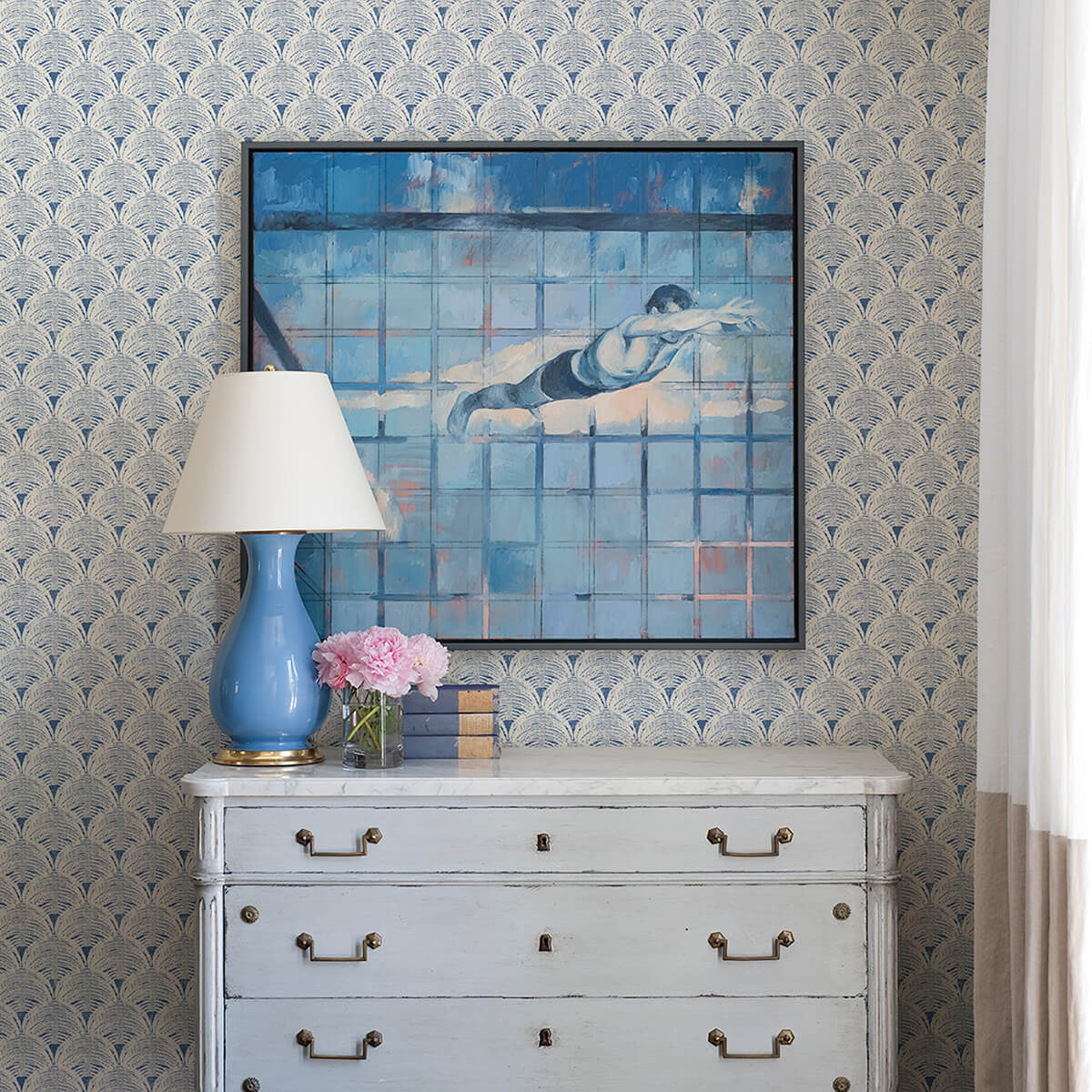 blue-manila-peel-and-stick-wallpaper-york-wallcoverings-nus4445 - York Wallcoverings Wallpaper
