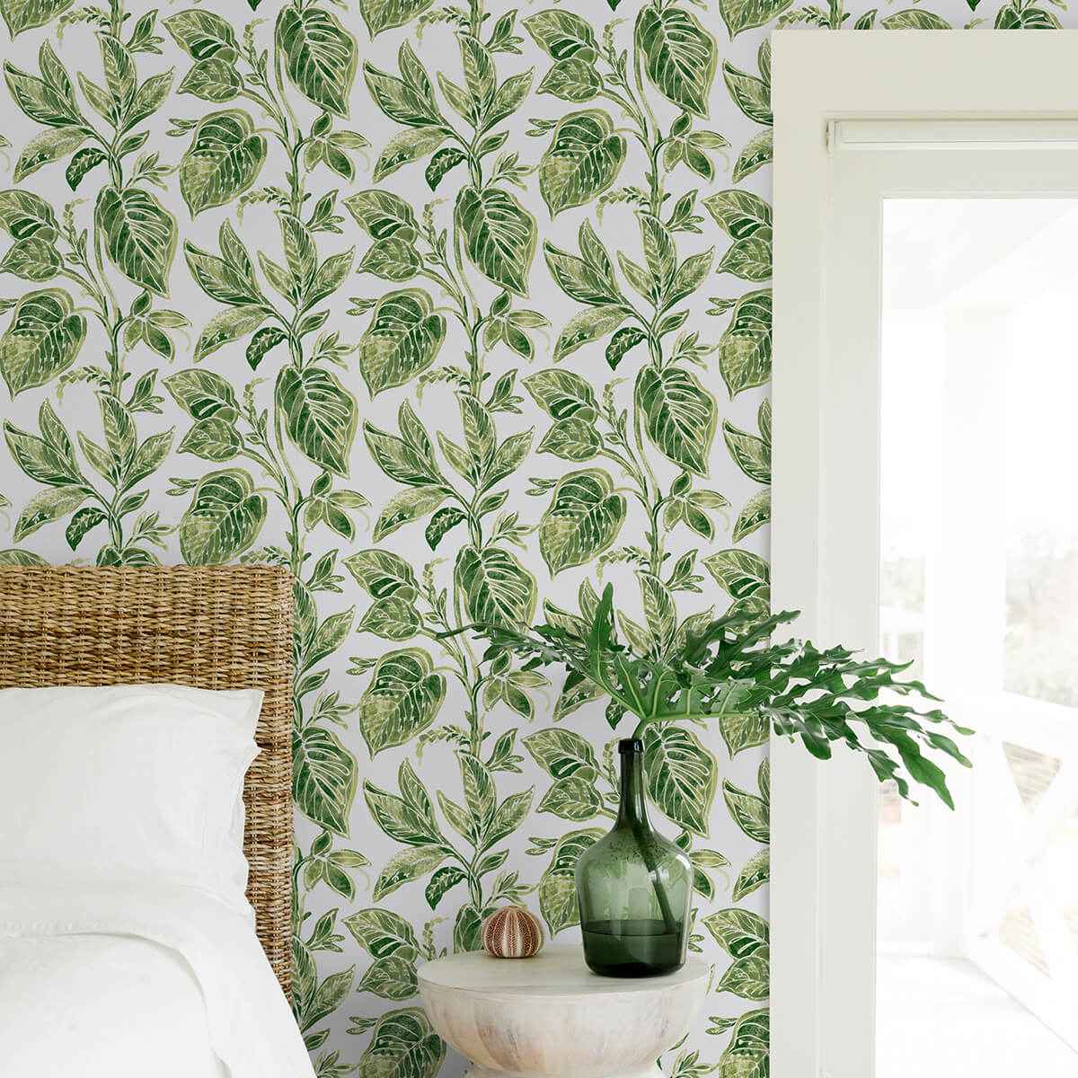 Green Caryota Peel & Stick Wallpaper - York Wallcoverings - NUS4446 - York Wallcoverings Wallpaper
