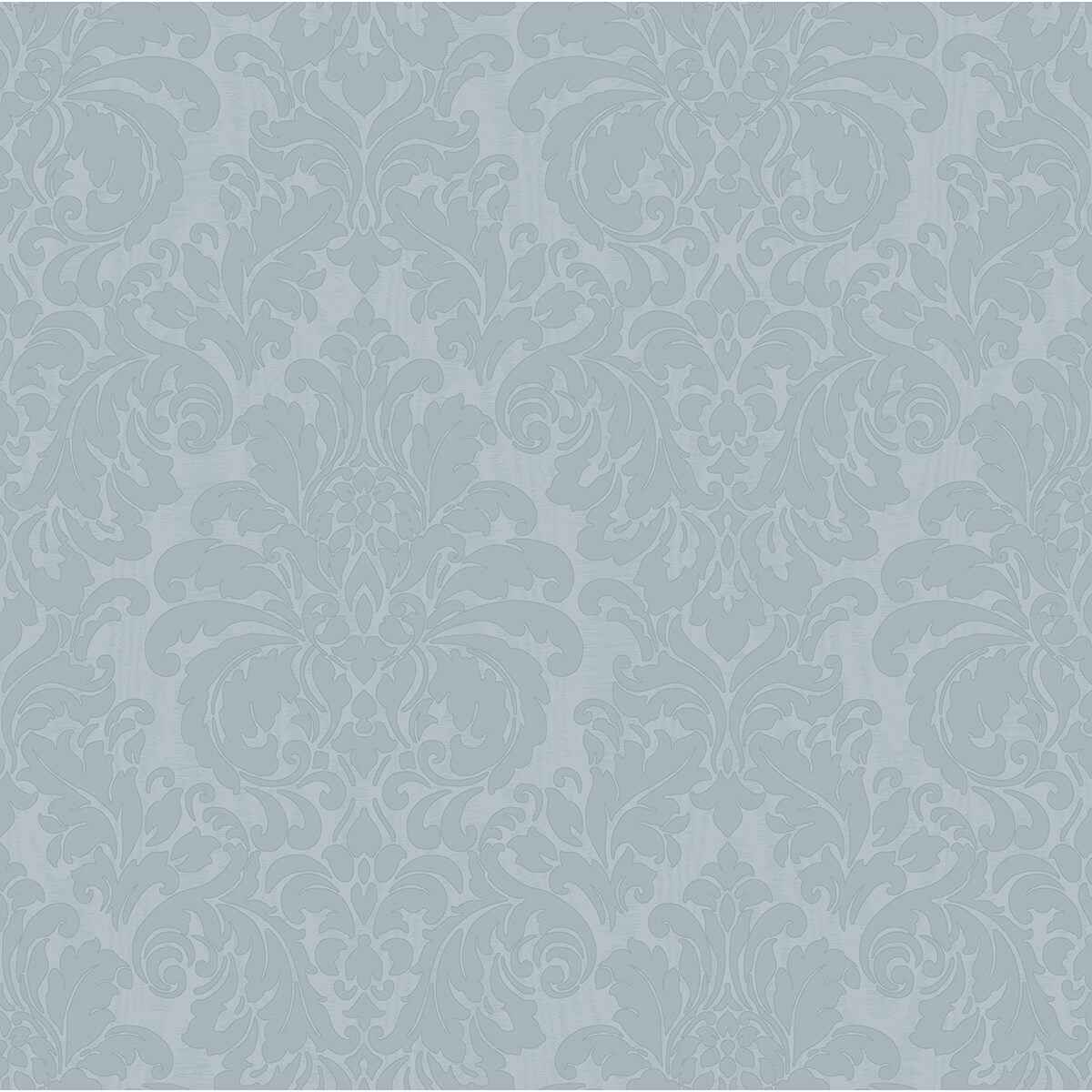 Betina Light Blue Damask Wallpaper - York Wallcoverings - 4058-24806