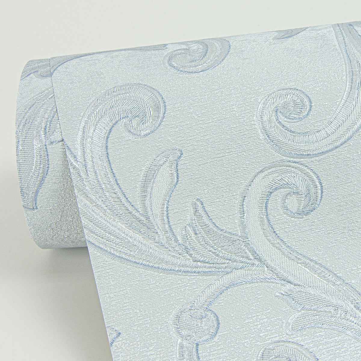 Noemi Light Blue Acanthus Wallpaper - York Wallcoverings - 4058-24836 - York Wallcoverings Wallpaper