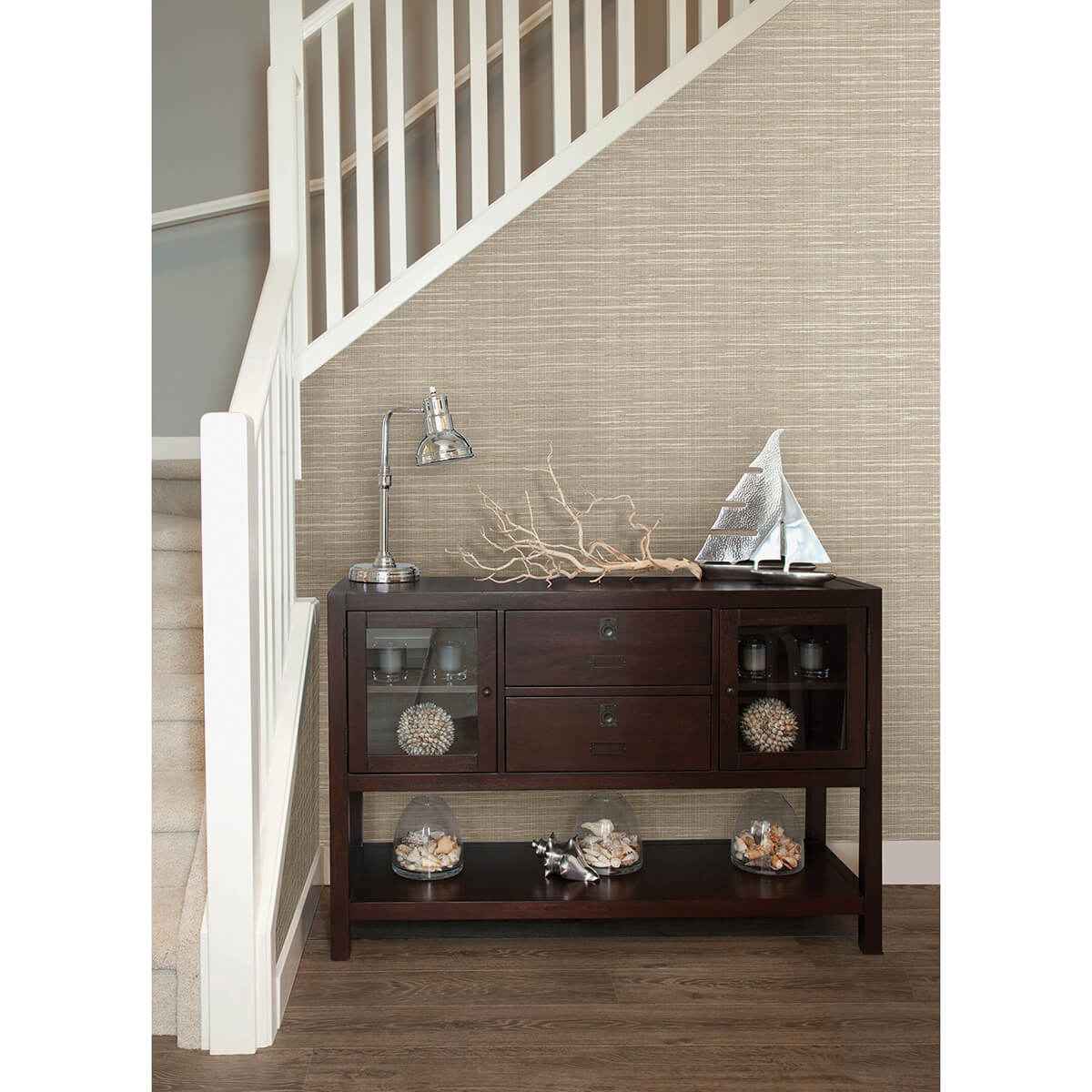 Bay Ridge Neutral Faux Grasscloth Wallpaper - York Wallcoverings - 2984-8018 - York Wallcoverings Wallpaper