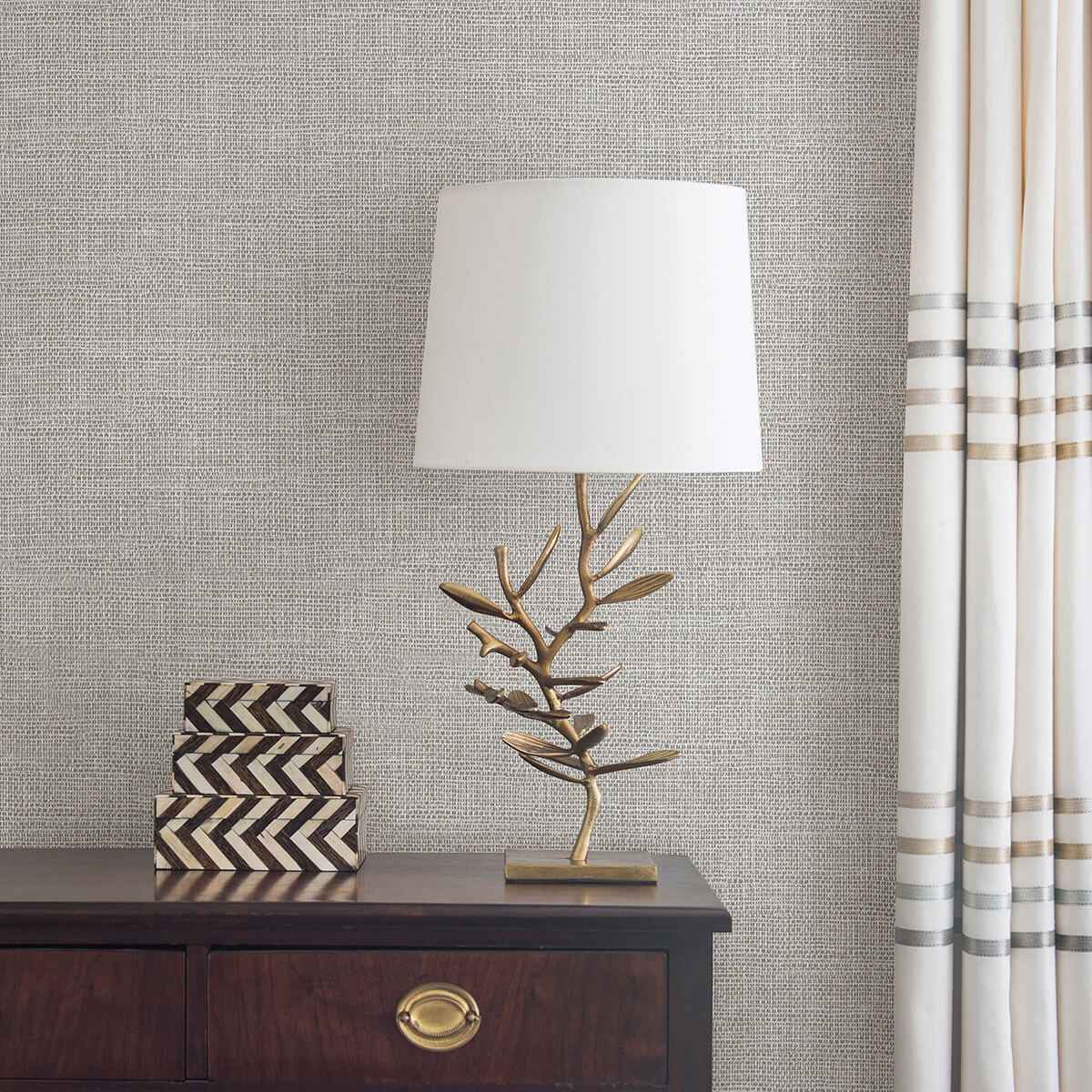 Bohemian Bling Grey Basketweave Wallpaper - York Wallcoverings - 2984-8026 - York Wallcoverings Wallpaper