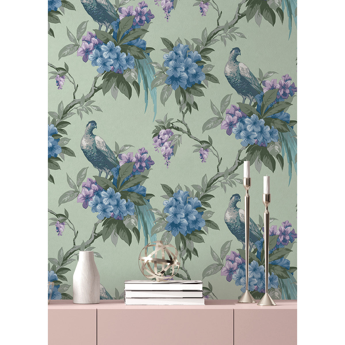 golden-sage-floral-wallpaper-york-wallcoverings-m1660 - York Wallcoverings Papel pintado