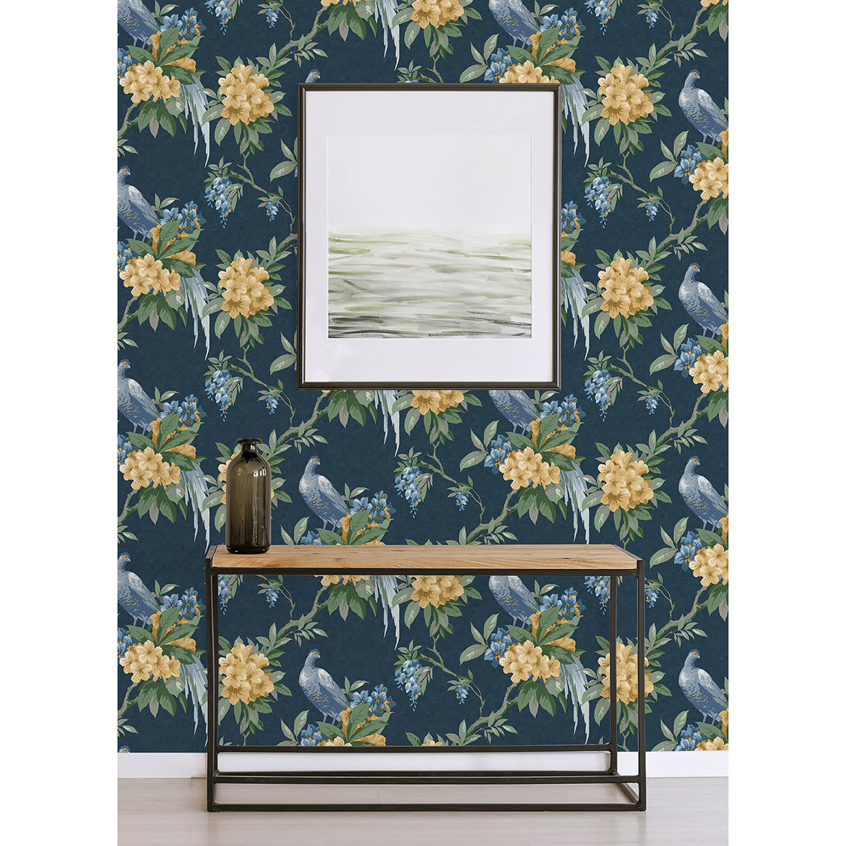 golden-pheasant-dark-blue-floral-wallpaper-york-wallcoverings-m1661