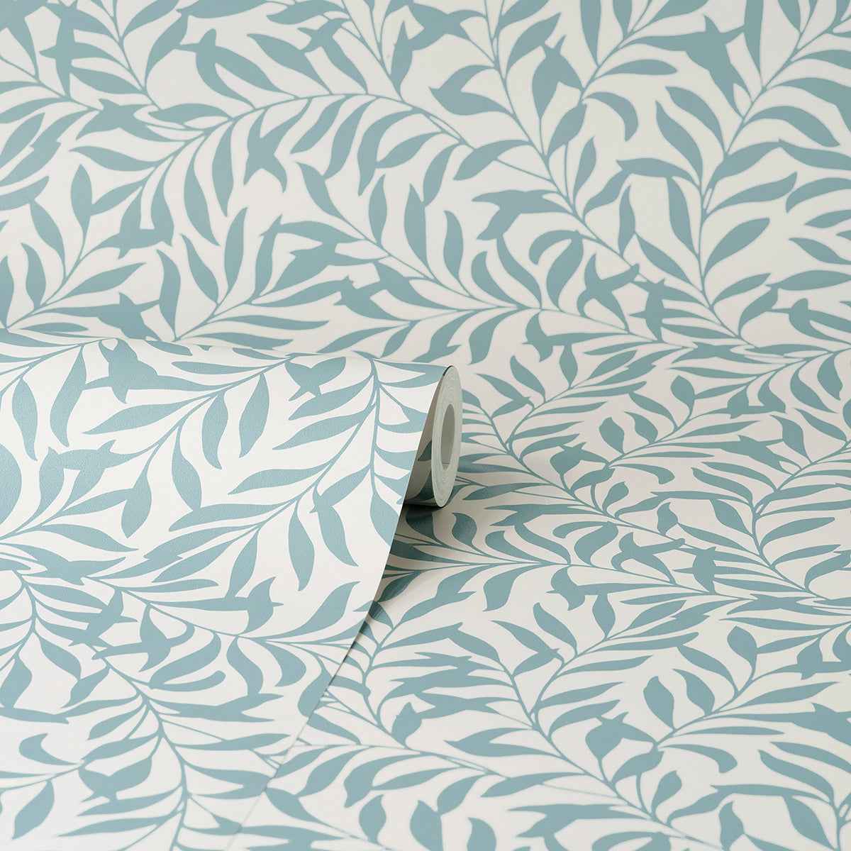 Salix Light Blue Leaf Wallpaper - York Wallcoverings - M1669 - York Wallcoverings Wallpaper