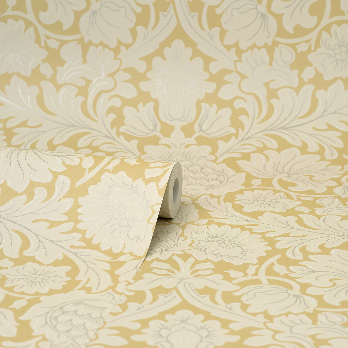 bamburg-mustard-floral-wallpaper-york-wallcoverings-m1682 - York Wallpaper Wallpaper
