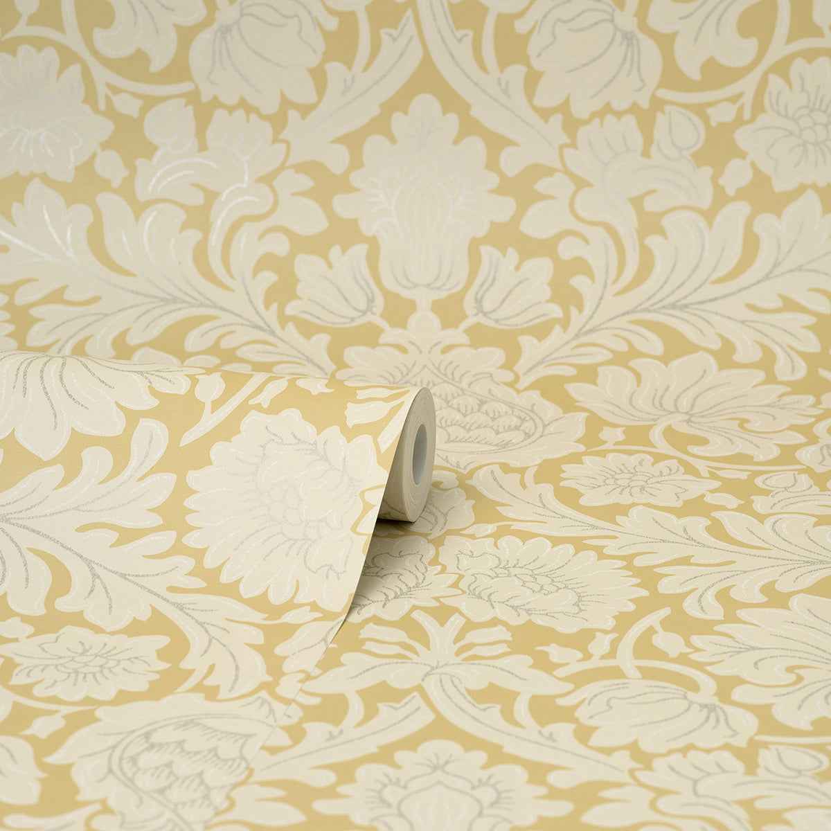 Bamburg Mustard Floral Wallpaper - York Wallcoverings - M1682 - York Wallcoverings Wallpaper