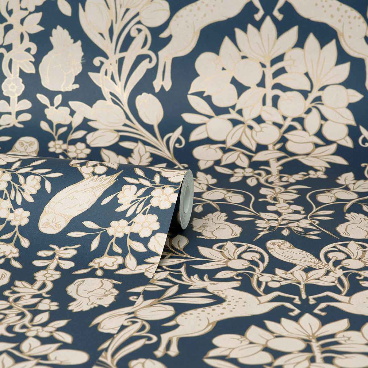 Richmond Blue Floral Wallpaper - York Wallcoverings - M1684 - York Wallcoverings Wallpaper