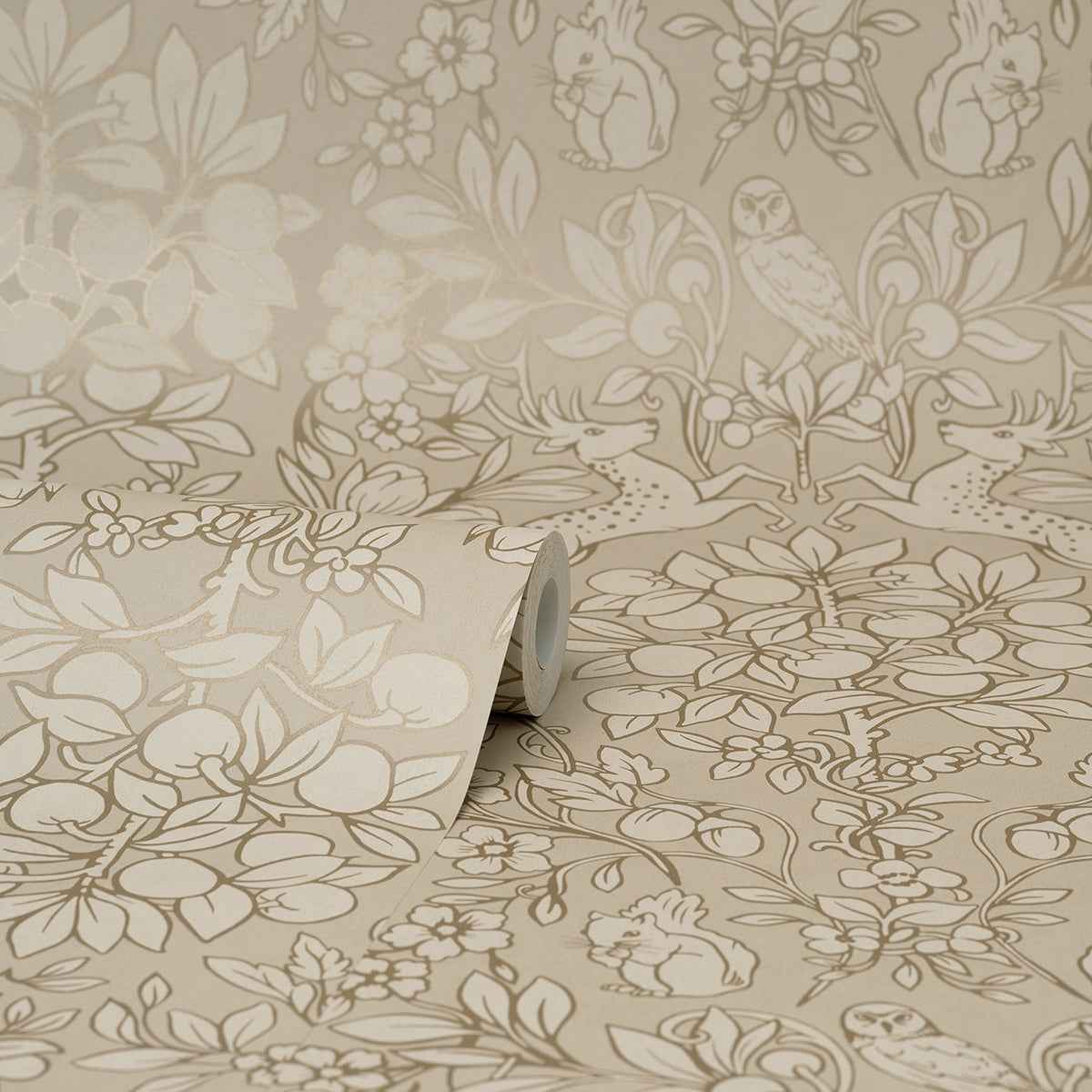 Richmond Taupe Floral Wallpaper - York Wallcoverings - M1686 - York Wallcoverings Wallpaper