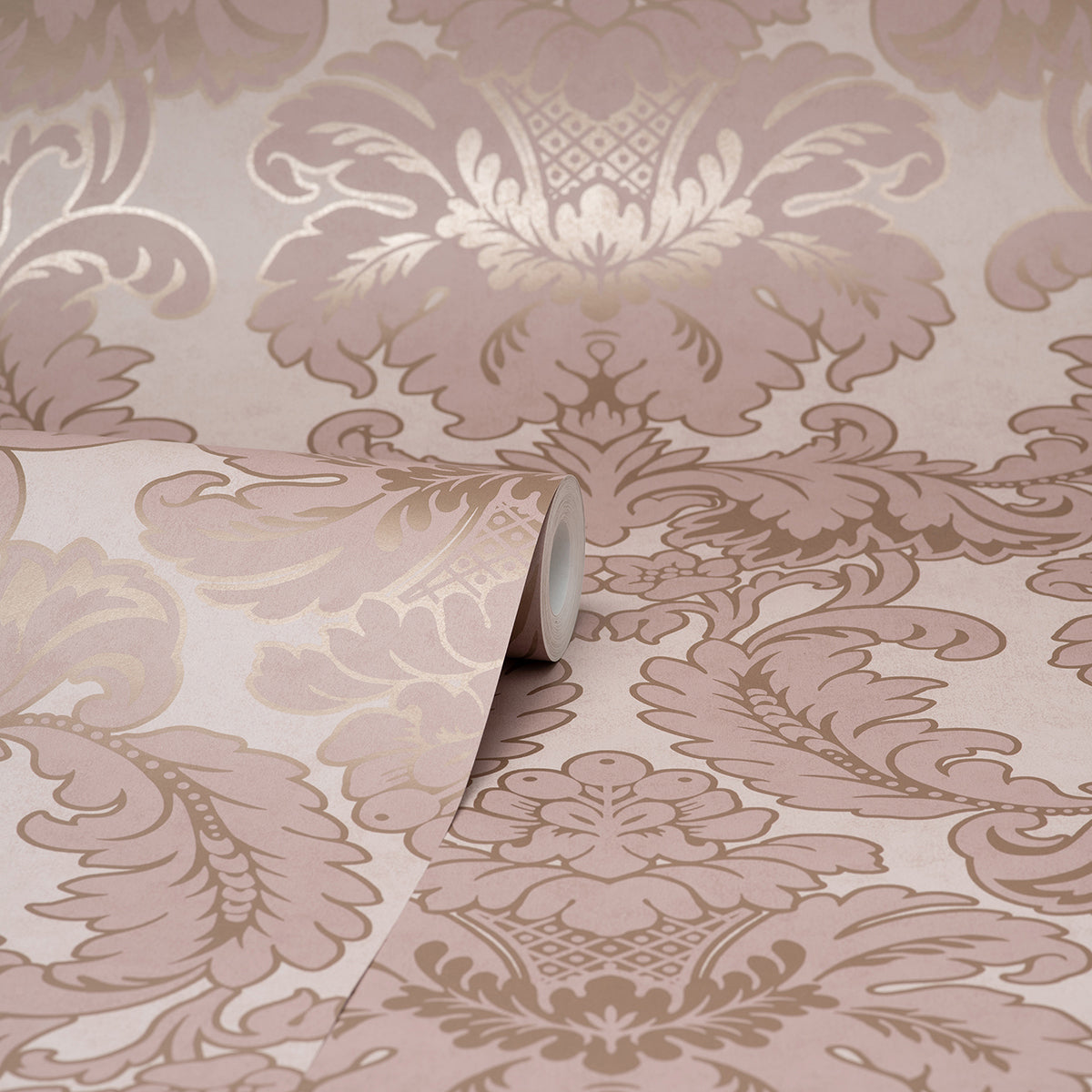 windsor-pink-damask-wallpaper-york-wallcoverings-m1706 - York Wallpaper Wallpaper