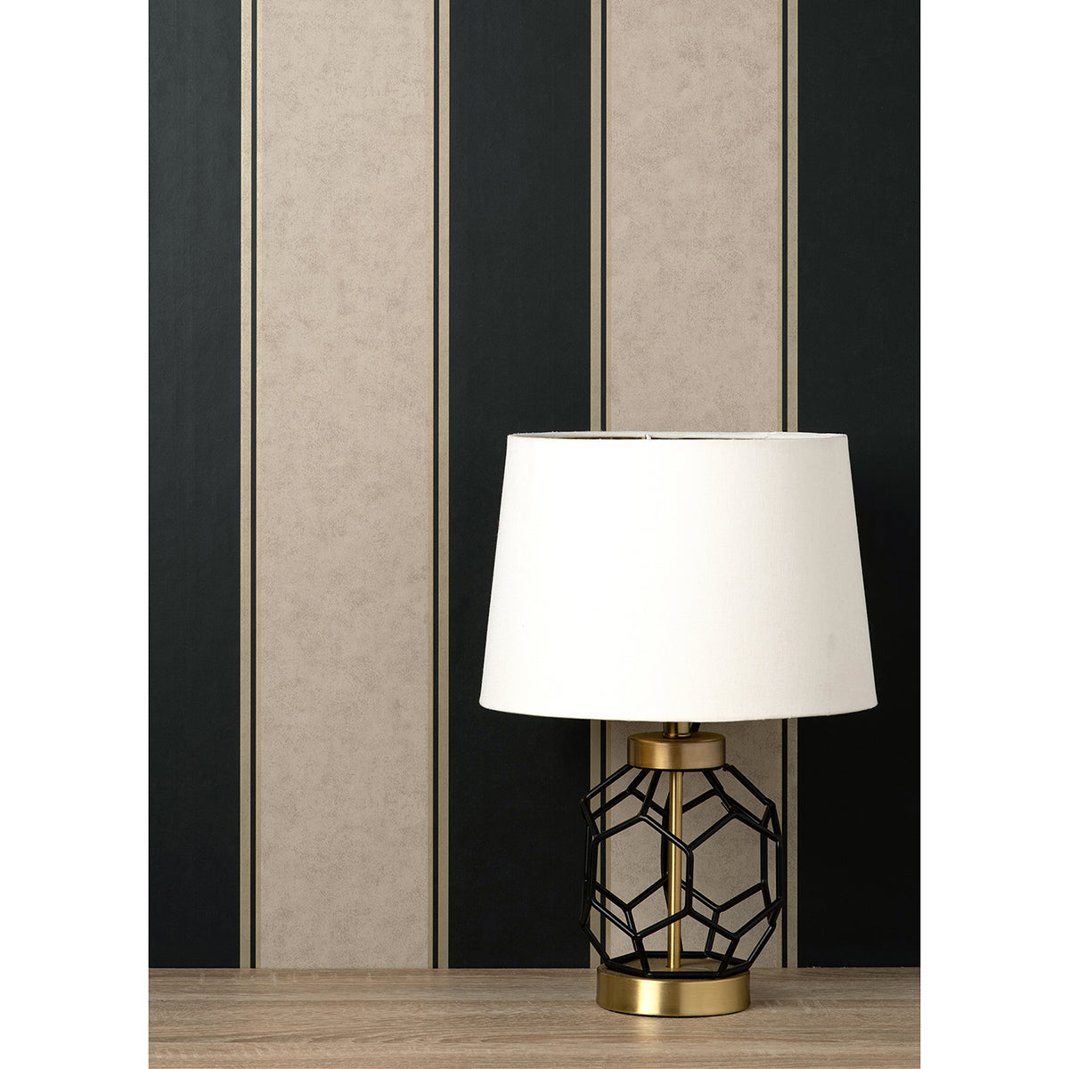 rydia-black-stripe-wallpaper-york-wallcoverings-m1707 - York Wallcoverings Papel pintado