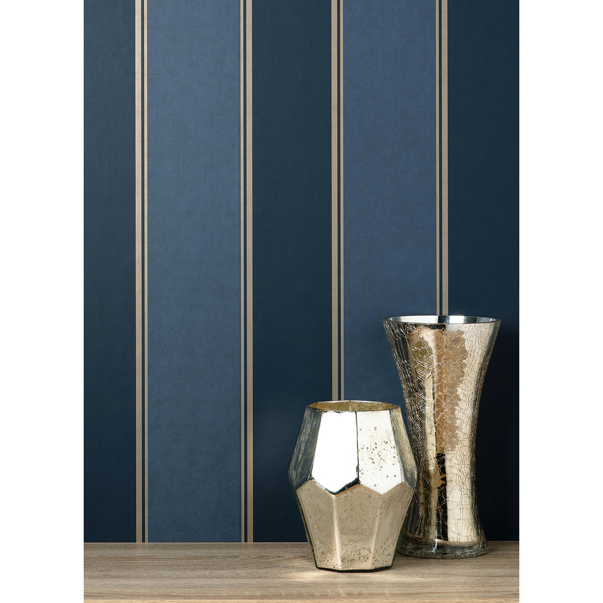 rydia-blue-stripe-wallpaper-york-wallcoverings-m1708 - York Wallpaper Wallpaper