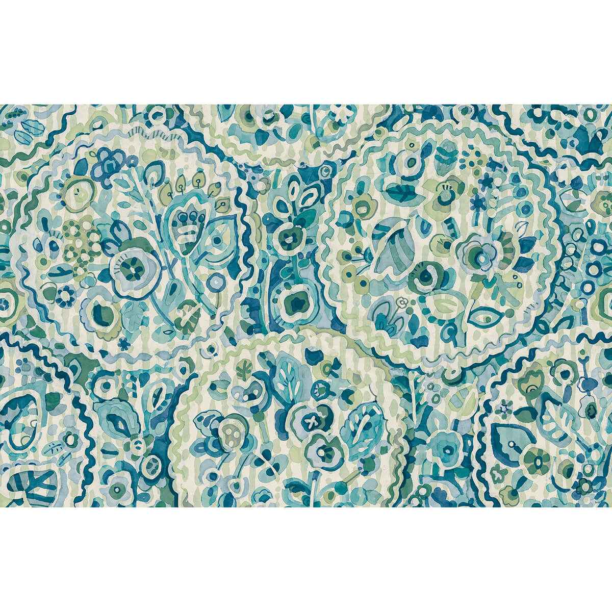Teal Camille Peel & Stick Wallpaper - York Wallcoverings - CBS4507 - York Wallcoverings Wallpaper