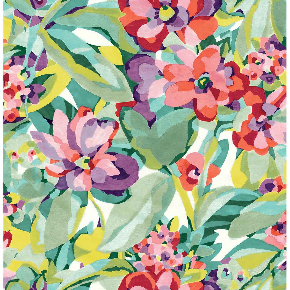 Multi Belles Fleurs Peel and Stick Wallpaper - York Wallcoverings - CBS4509