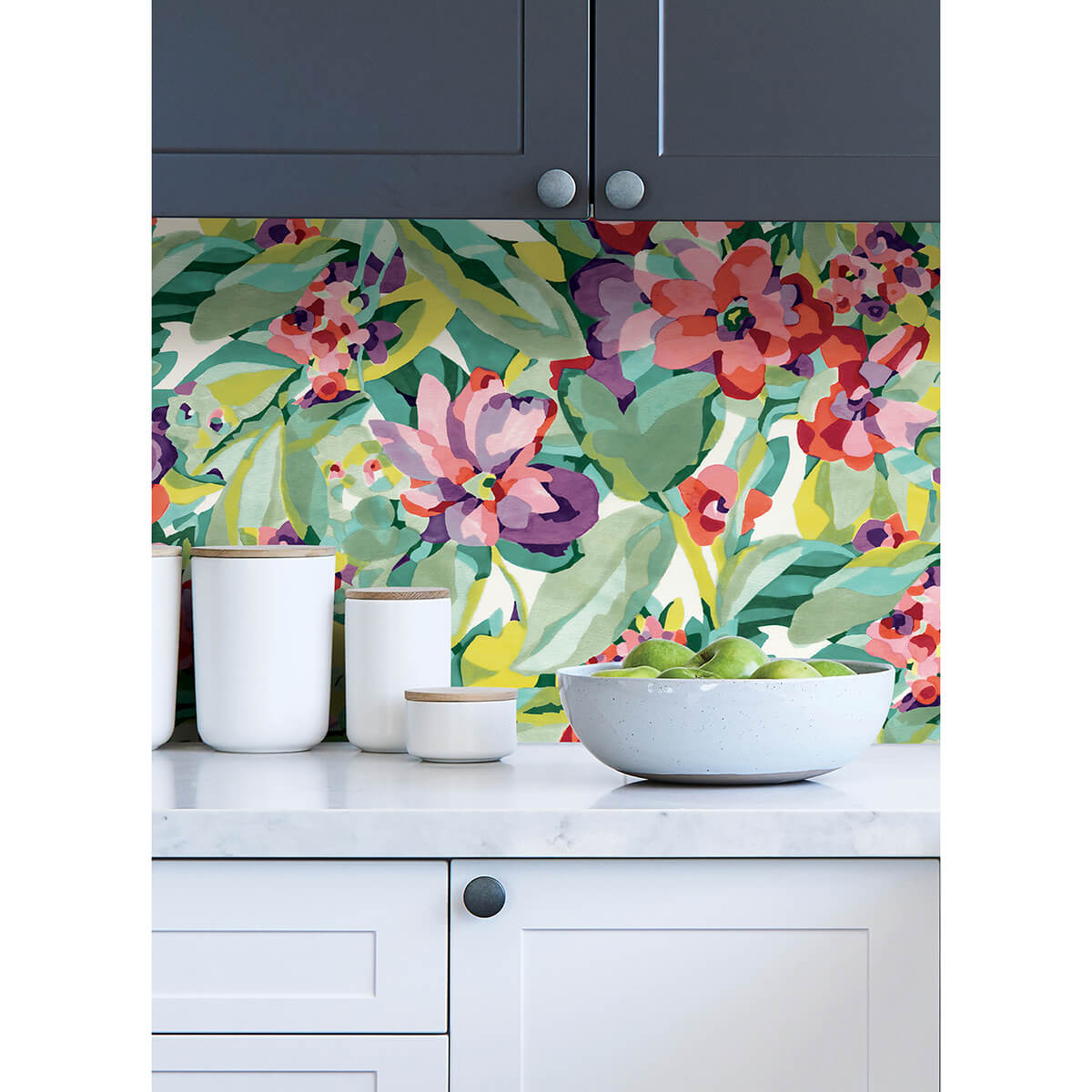 multi-belles-fleurs-peel-and-stick-wallpaper-york-wallcoverings-cbs4509 - York Wallcoverings Wallpaper